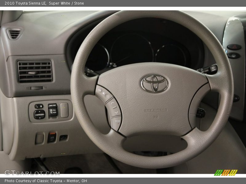 Super White / Stone 2010 Toyota Sienna LE