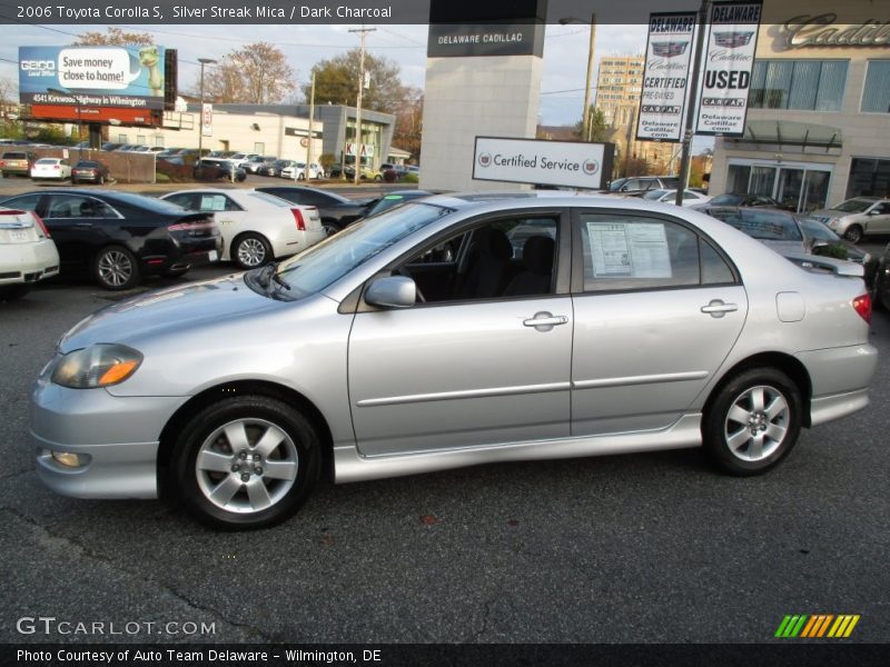 Silver Streak Mica / Dark Charcoal 2006 Toyota Corolla S