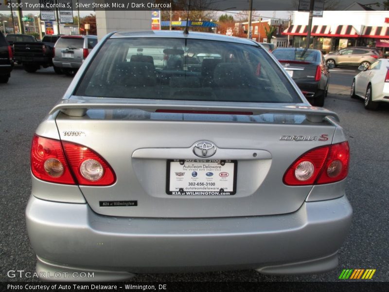 Silver Streak Mica / Dark Charcoal 2006 Toyota Corolla S