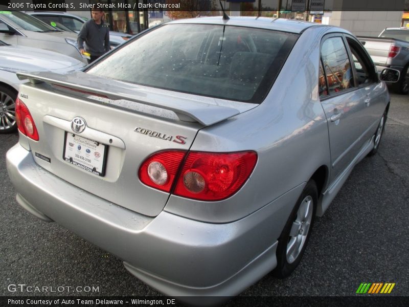 Silver Streak Mica / Dark Charcoal 2006 Toyota Corolla S