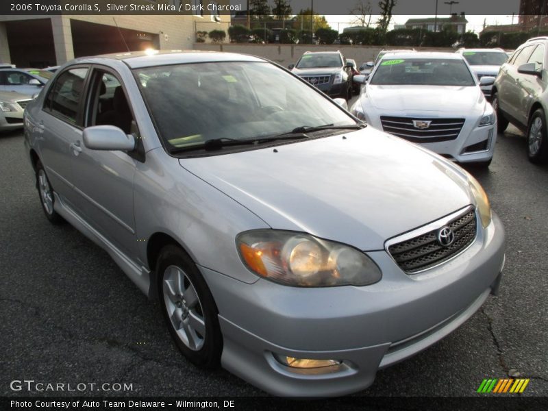 Silver Streak Mica / Dark Charcoal 2006 Toyota Corolla S
