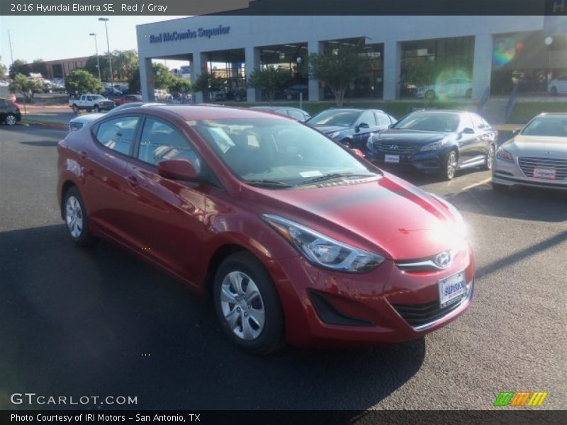 Red / Gray 2016 Hyundai Elantra SE