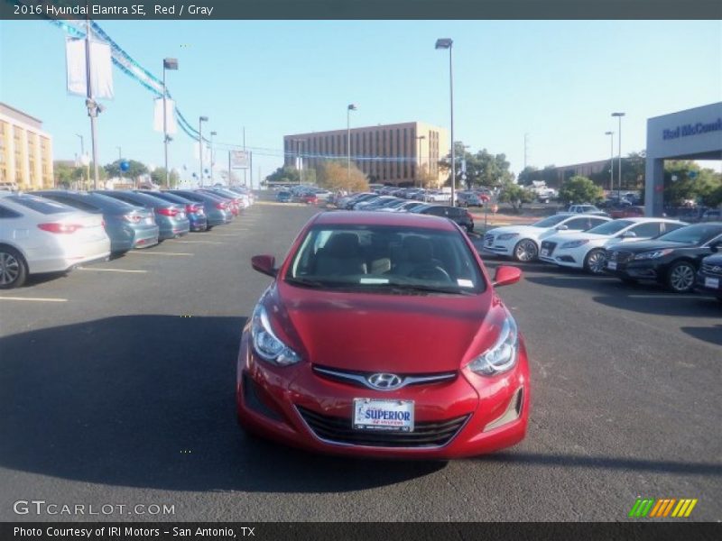 Red / Gray 2016 Hyundai Elantra SE