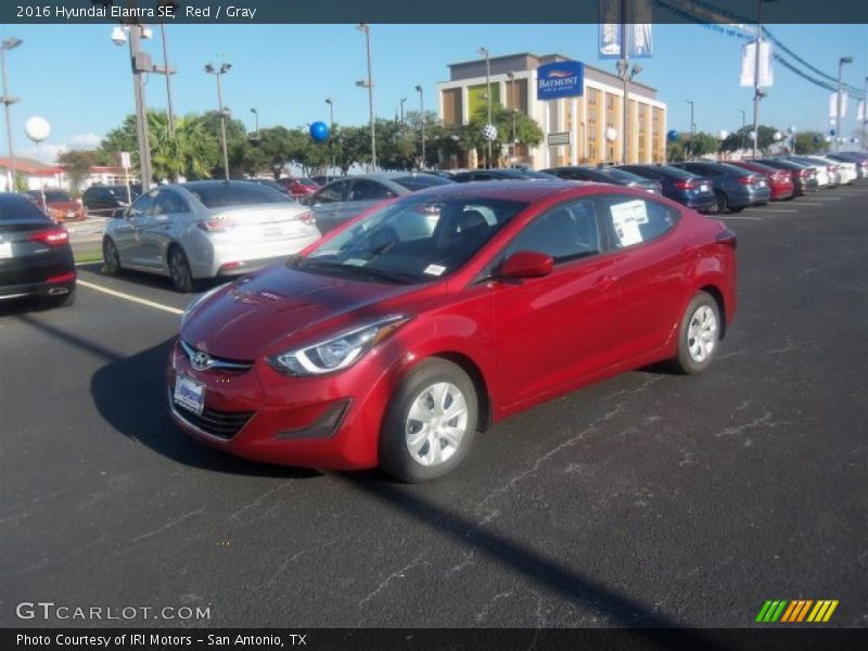 Red / Gray 2016 Hyundai Elantra SE