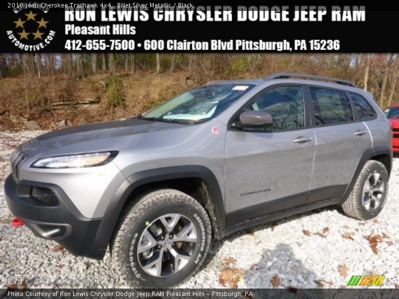 Billet Silver Metallic / Black 2016 Jeep Cherokee Trailhawk 4x4