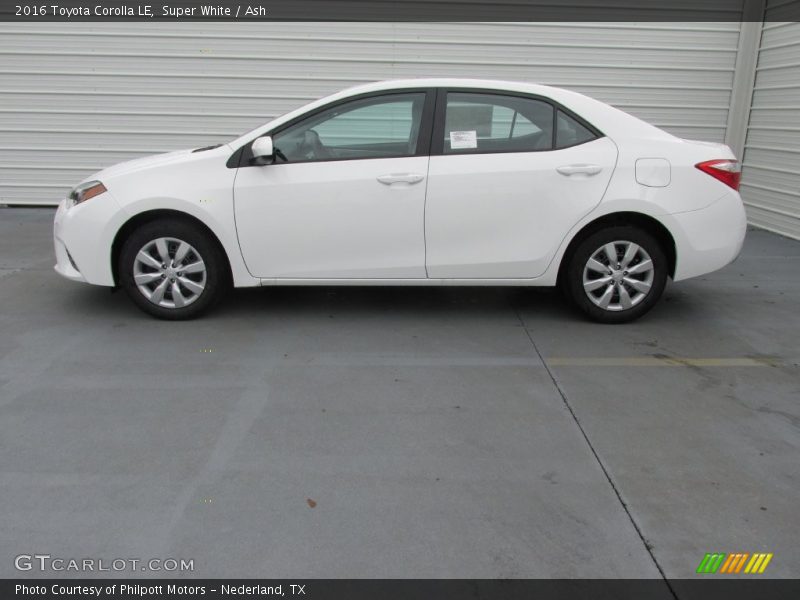 Super White / Ash 2016 Toyota Corolla LE