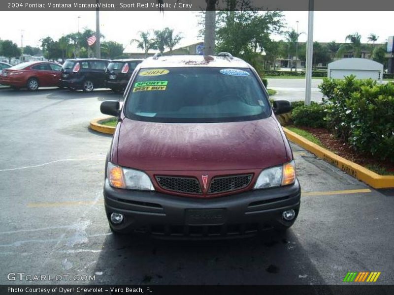 Sport Red Metallic / Gray 2004 Pontiac Montana MontanaVision