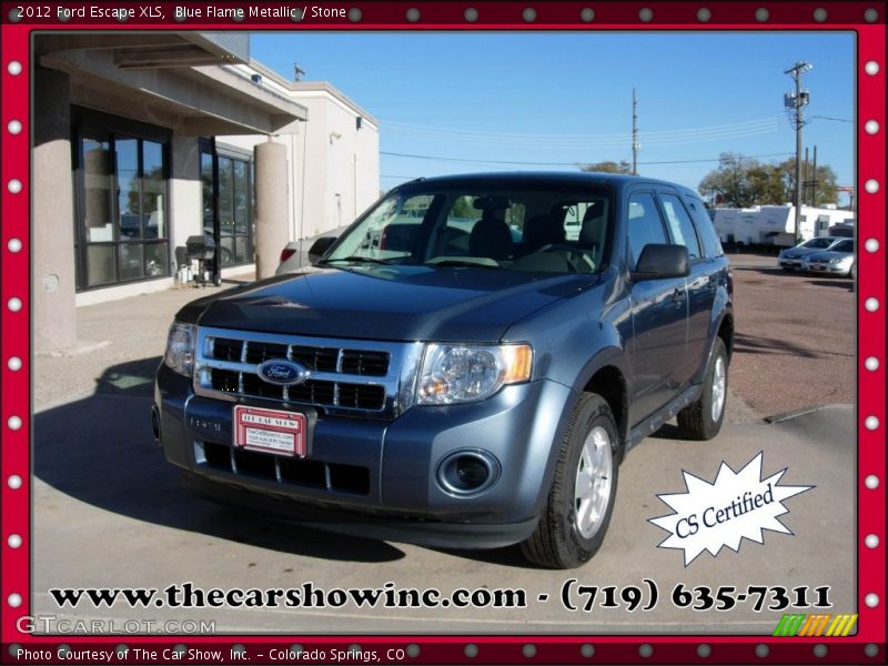 Blue Flame Metallic / Stone 2012 Ford Escape XLS