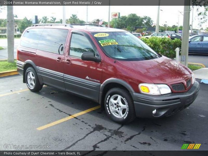 Sport Red Metallic / Gray 2004 Pontiac Montana MontanaVision