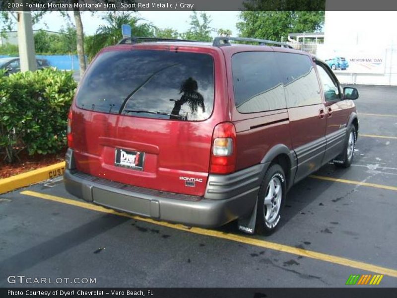 Sport Red Metallic / Gray 2004 Pontiac Montana MontanaVision