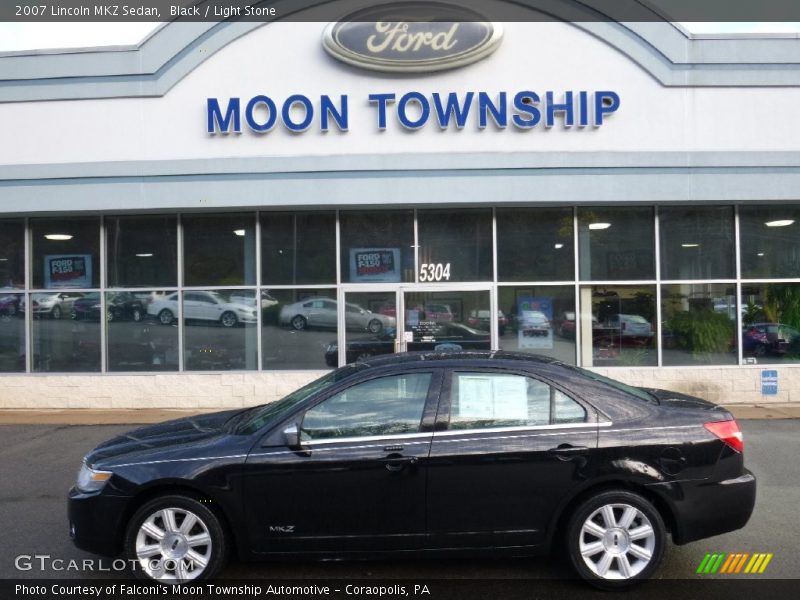 Black / Light Stone 2007 Lincoln MKZ Sedan