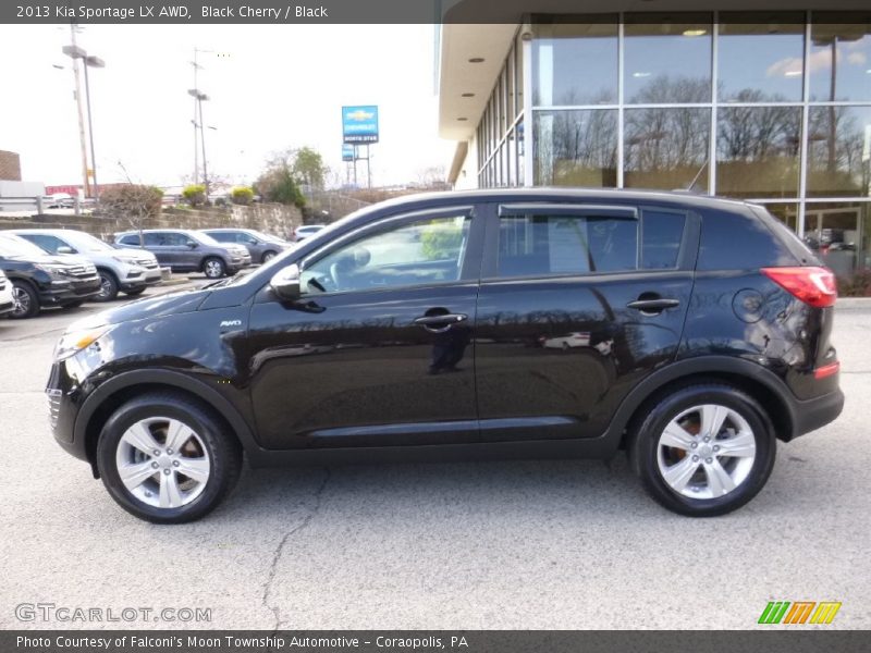 Black Cherry / Black 2013 Kia Sportage LX AWD