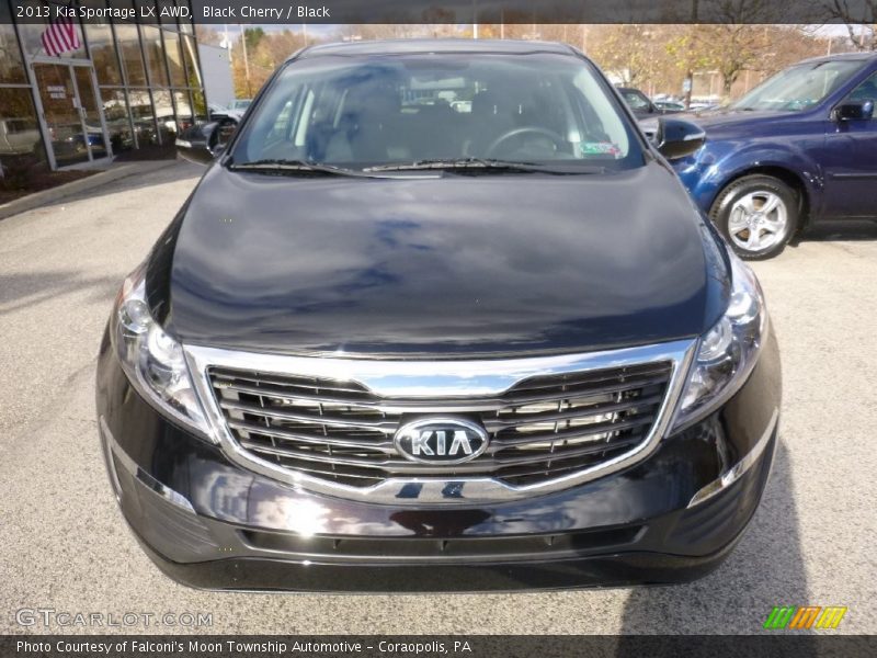 Black Cherry / Black 2013 Kia Sportage LX AWD