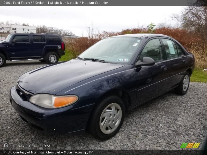 Twilight Blue Metallic / Medium Graphite 2001 Ford Escort SE Sedan