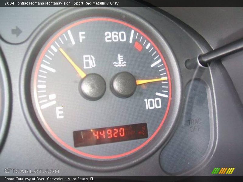 Sport Red Metallic / Gray 2004 Pontiac Montana MontanaVision
