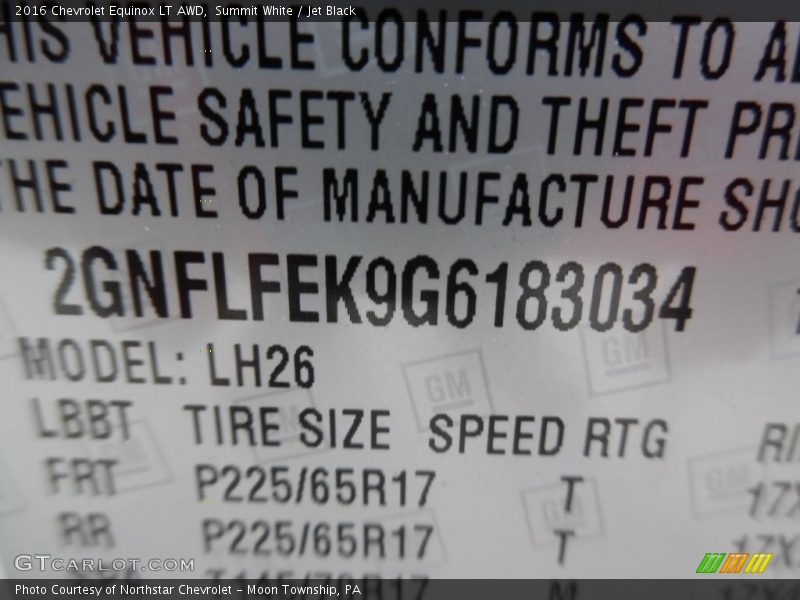Summit White / Jet Black 2016 Chevrolet Equinox LT AWD