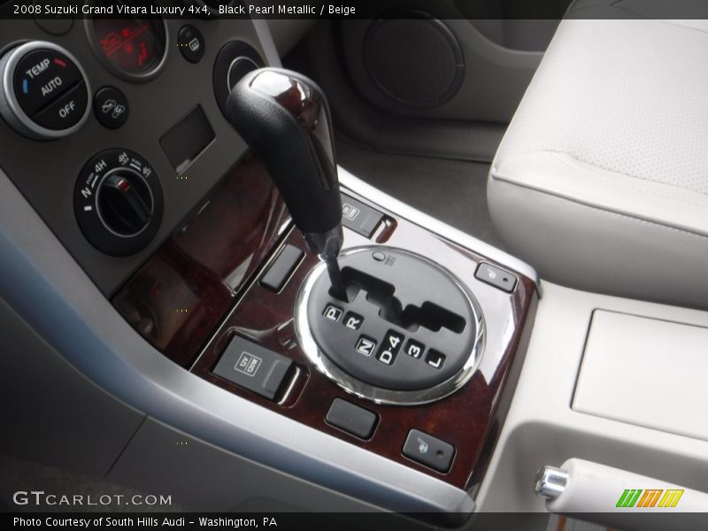 Black Pearl Metallic / Beige 2008 Suzuki Grand Vitara Luxury 4x4