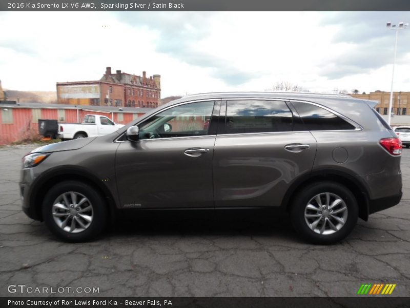 Sparkling Silver / Satin Black 2016 Kia Sorento LX V6 AWD