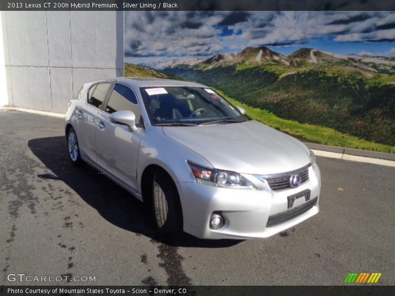 Silver Lining / Black 2013 Lexus CT 200h Hybrid Premium