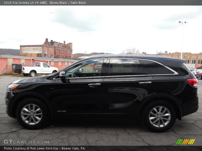 Ebony Black / Satin Black 2016 Kia Sorento LX V6 AWD