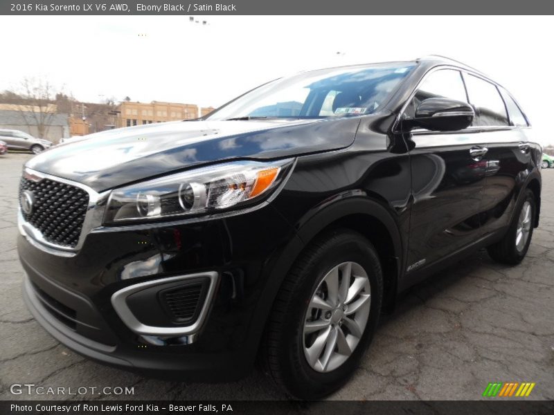 Ebony Black / Satin Black 2016 Kia Sorento LX V6 AWD