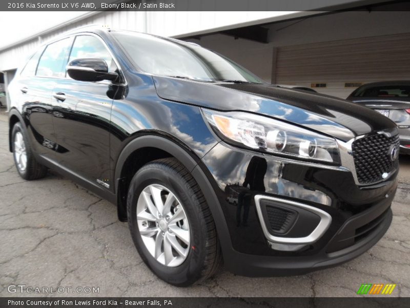 Ebony Black / Satin Black 2016 Kia Sorento LX V6 AWD