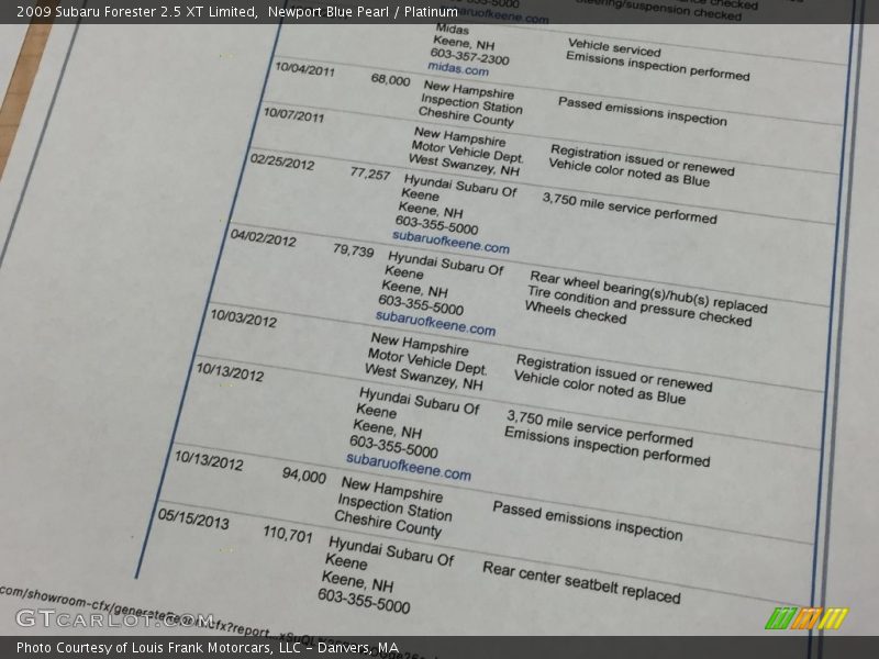 Newport Blue Pearl / Platinum 2009 Subaru Forester 2.5 XT Limited