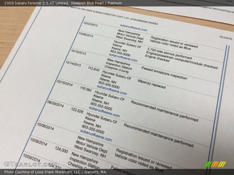 Newport Blue Pearl / Platinum 2009 Subaru Forester 2.5 XT Limited