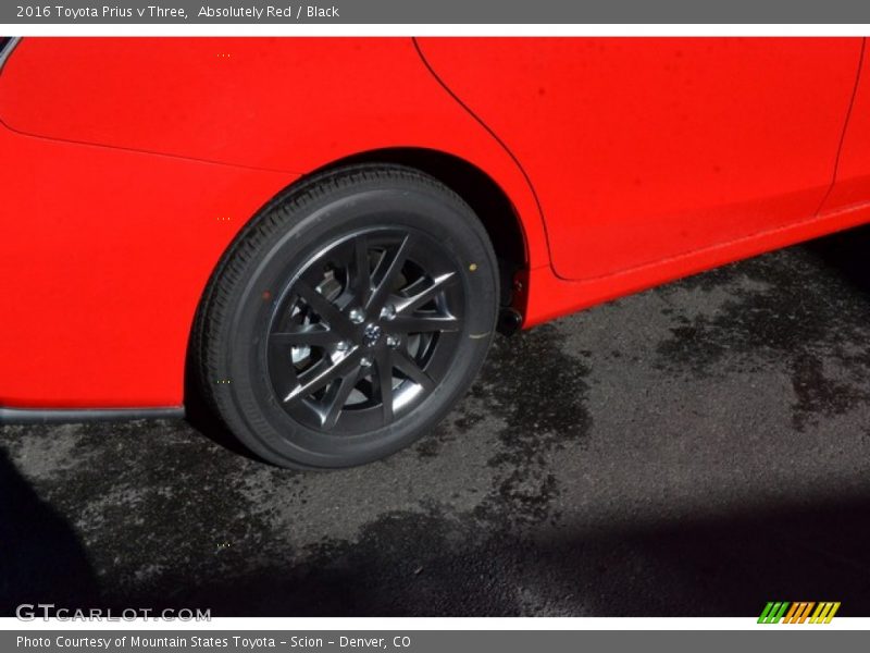 Absolutely Red / Black 2016 Toyota Prius v Three