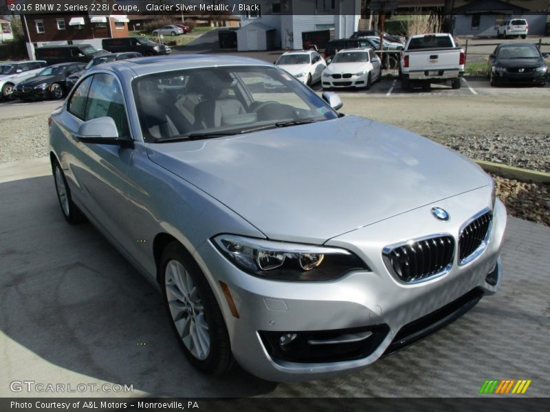 Glacier Silver Metallic / Black 2016 BMW 2 Series 228i Coupe