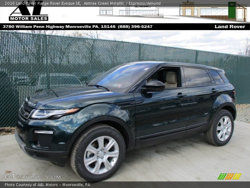 Aintree Green Metalllic / Espresso/Almond 2016 Land Rover Range Rover Evoque SE