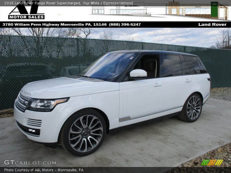 Fuji White / Espresso/Almond 2016 Land Rover Range Rover Supercharged