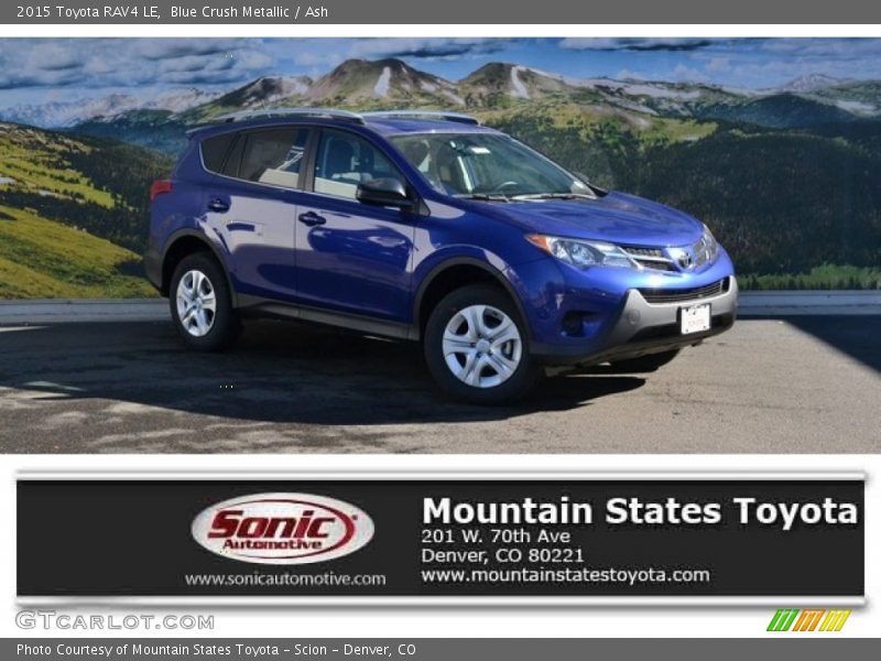 Blue Crush Metallic / Ash 2015 Toyota RAV4 LE