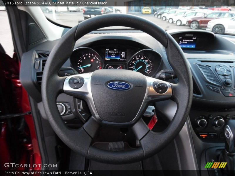 Sunset Metallic / Charcoal Black 2016 Ford Escape SE 4WD