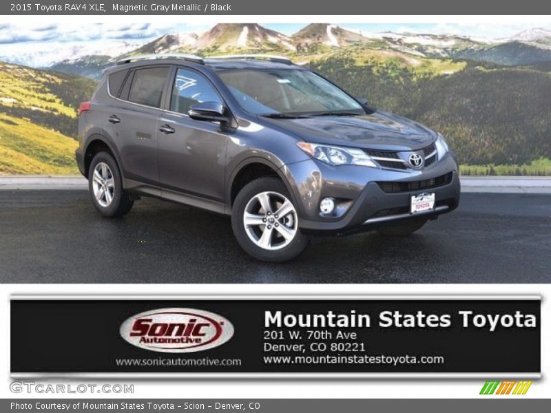 Magnetic Gray Metallic / Black 2015 Toyota RAV4 XLE