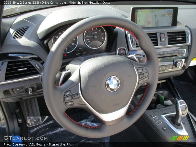 Midnight Blue Metallic / Oyster 2016 BMW 2 Series 228i xDrive Convertible