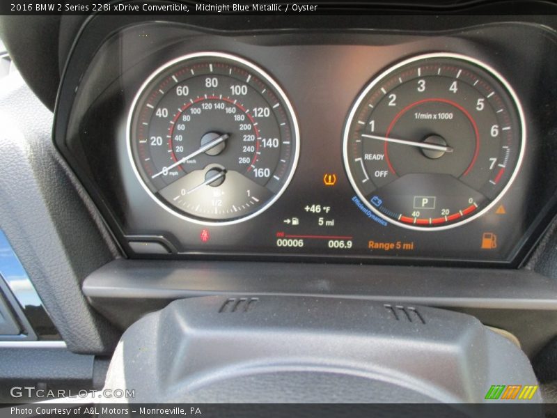 Midnight Blue Metallic / Oyster 2016 BMW 2 Series 228i xDrive Convertible