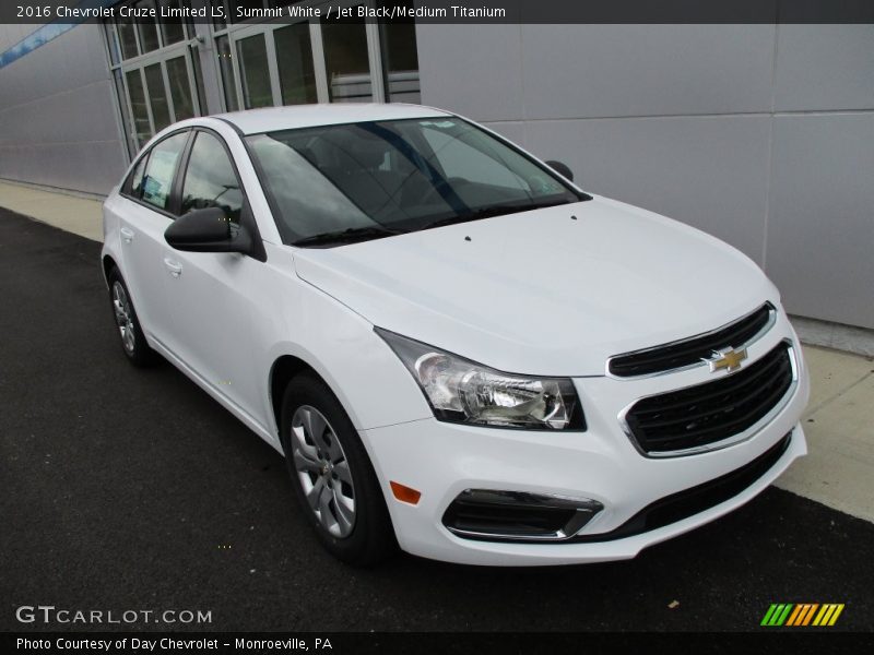 Summit White / Jet Black/Medium Titanium 2016 Chevrolet Cruze Limited LS