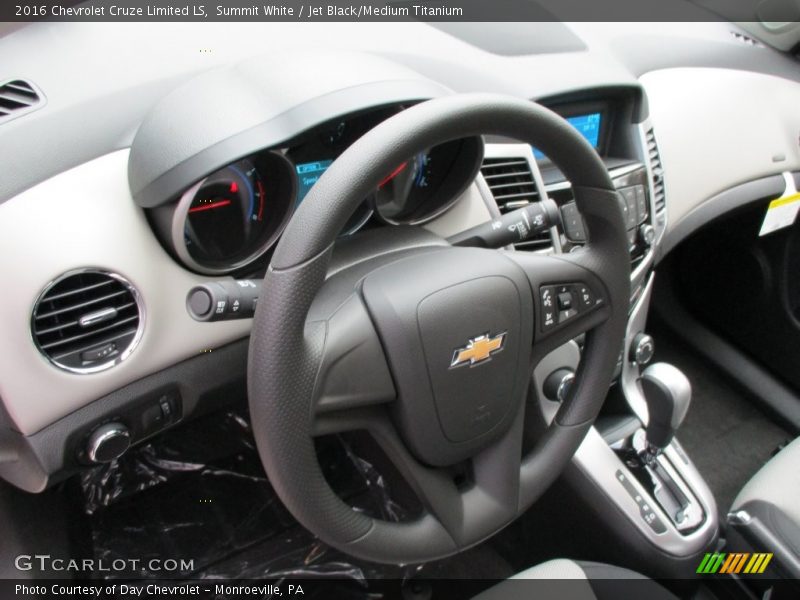 Summit White / Jet Black/Medium Titanium 2016 Chevrolet Cruze Limited LS