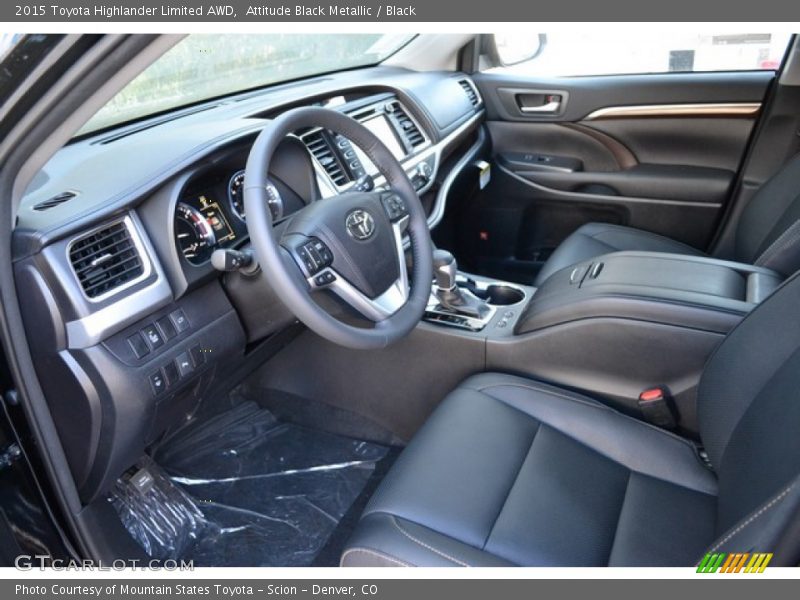 Attitude Black Metallic / Black 2015 Toyota Highlander Limited AWD