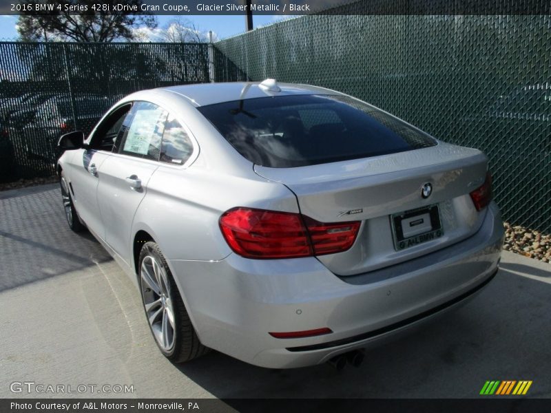 Glacier Silver Metallic / Black 2016 BMW 4 Series 428i xDrive Gran Coupe