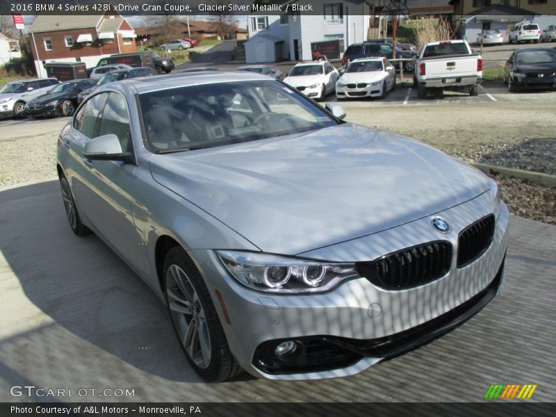 Glacier Silver Metallic / Black 2016 BMW 4 Series 428i xDrive Gran Coupe