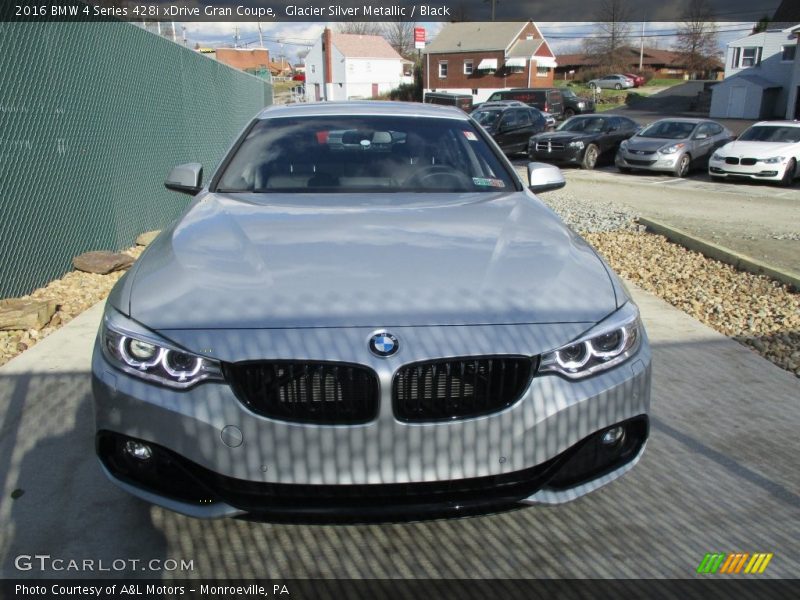 Glacier Silver Metallic / Black 2016 BMW 4 Series 428i xDrive Gran Coupe