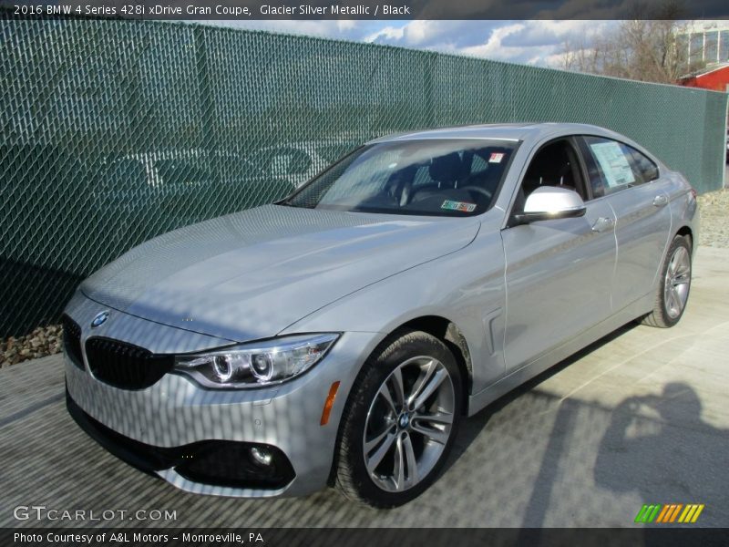 Glacier Silver Metallic / Black 2016 BMW 4 Series 428i xDrive Gran Coupe