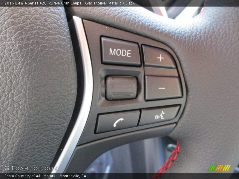 Glacier Silver Metallic / Black 2016 BMW 4 Series 428i xDrive Gran Coupe