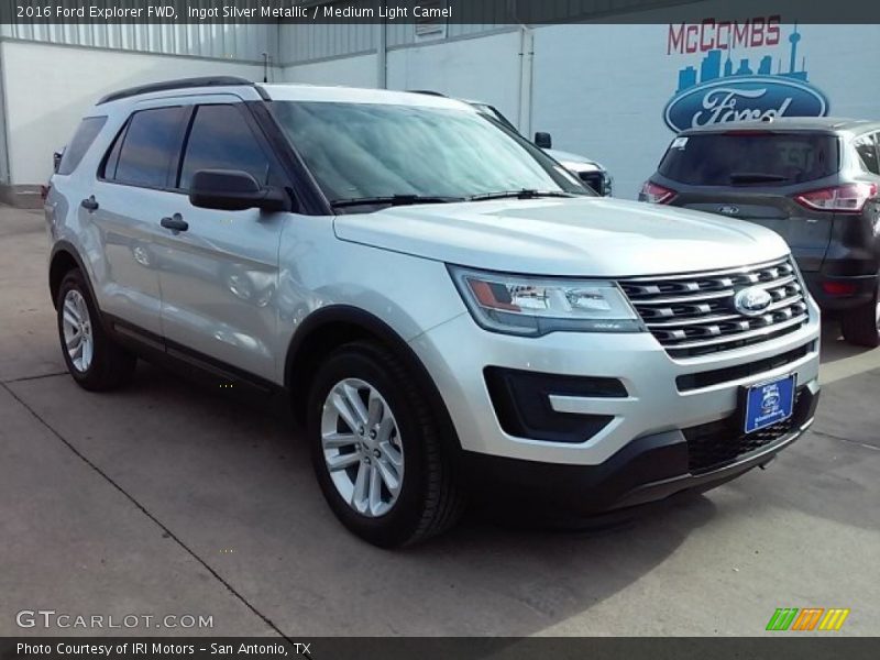 Ingot Silver Metallic / Medium Light Camel 2016 Ford Explorer FWD