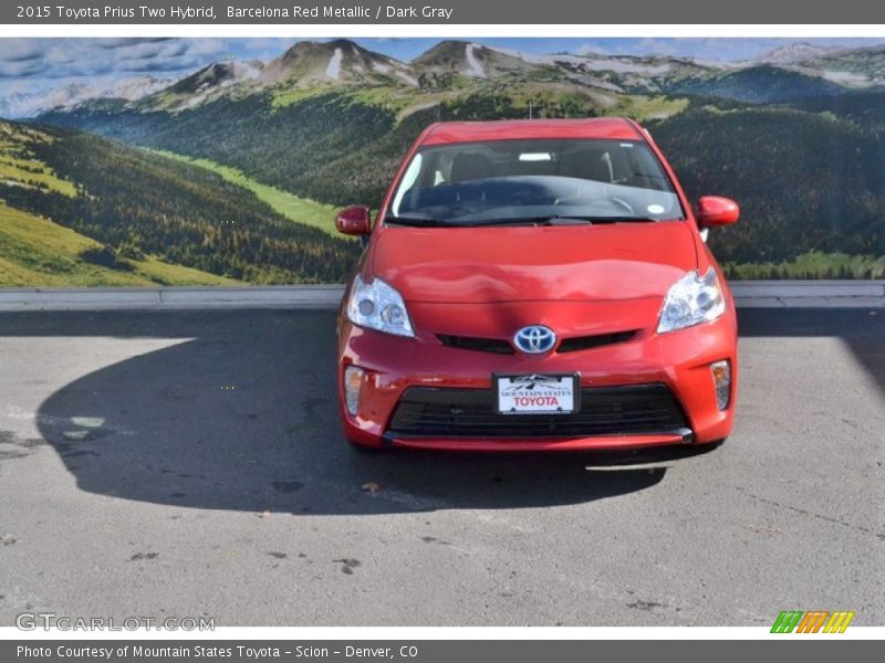 Barcelona Red Metallic / Dark Gray 2015 Toyota Prius Two Hybrid