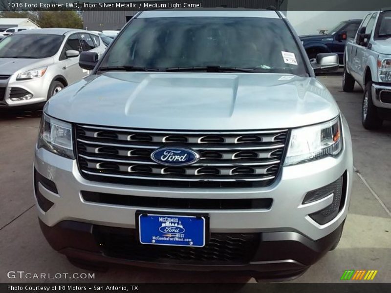Ingot Silver Metallic / Medium Light Camel 2016 Ford Explorer FWD