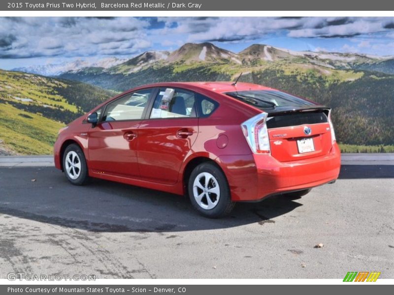 Barcelona Red Metallic / Dark Gray 2015 Toyota Prius Two Hybrid
