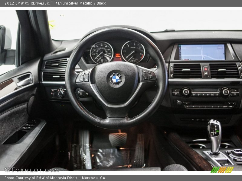 Titanium Silver Metallic / Black 2012 BMW X5 xDrive35d